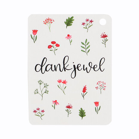 Label - ~Dankjewel | 60 x 80 mm | Voorkant