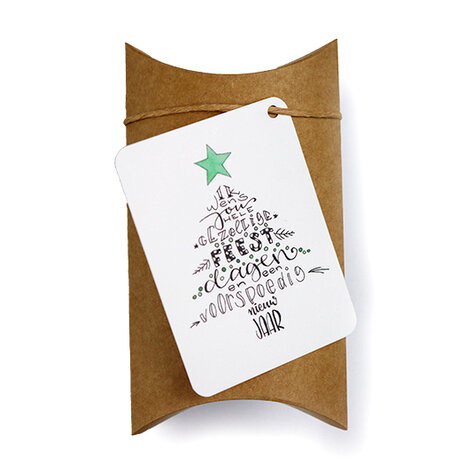 Gezellige feestdagen - bedankje zaden in gondeldoosje. Een leuk bedankje voor kerst of oud & nieuw