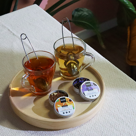 Kwiek Bladthee in glas