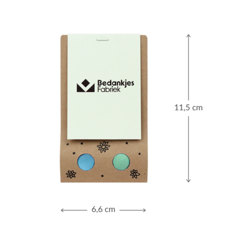 Zaadbommetjes in buidel - Maatgeving bedankje