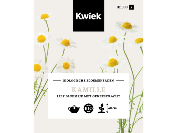 Biologische Kamille zaden -  Kwiek Uitdeel zakjes (THT 7-2026)