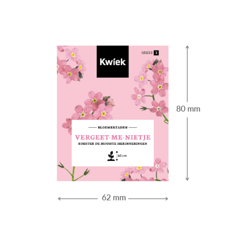 Vergeet-me-niet (roze) zaden -  Kwiek Uitdeel zakjes (UITVERKOCHT)