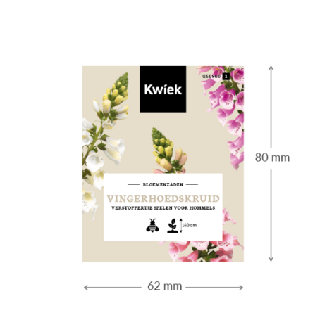 Vingerhoedskruid - Kwiek Uitdeel zakjes (UITVERKOCHT)
