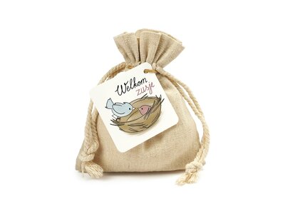 Welkom zusje - Traktatie pindaketting rijgen