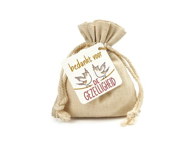 Bedankt voor de gezelligheid - Traktatie pindaketting rijgen