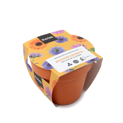 Biologische Bijenbloemen zaden in terracotta potje - Kwiek PootPotje