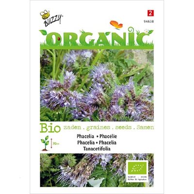 Biologische blauwe Phacelia Bijenvoer zaden