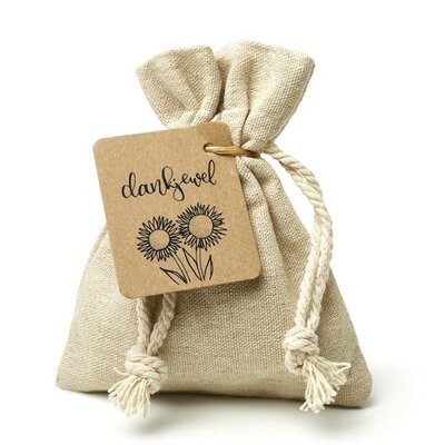 Dankjewel - Bedankje zaden in linnenzakje