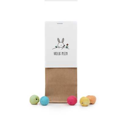 Vrolijk Pasen - Zaadbommetjes in kraft stazakje