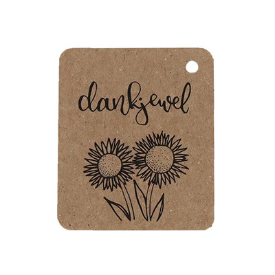 Kraftlabel - Dankjewel | 50 x 60 mm