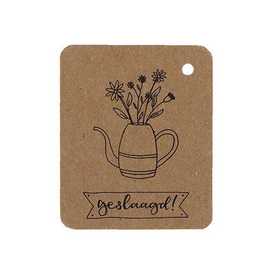 Kraftlabel - Geslaagd! | 50 x 60 mm