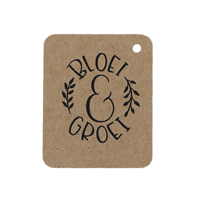 Kraftlabel - Bloei en groei | 50 x 60 mm