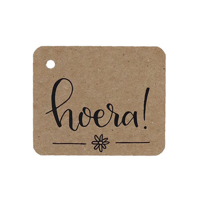 Kraftlabel - Hoera | 50 x 60 mm