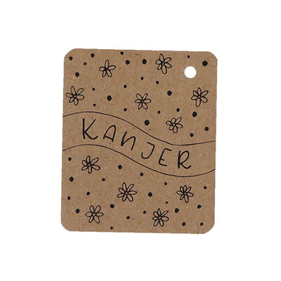 Kraftlabel - Kanjer | 50 x 60 mm