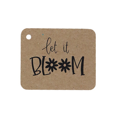 Kraftlabel - Let it bloom | 50 x 60 mm