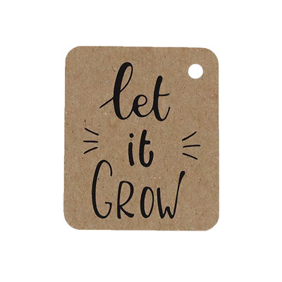 Kraftlabel - Let it grow | 50 x 60 mm
