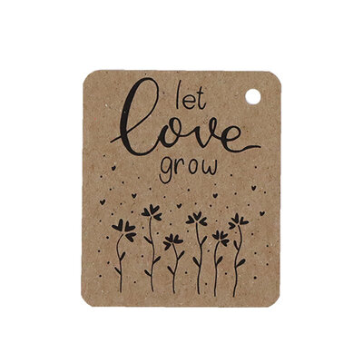 Kraftlabel - Let love grow | 50 x 60 mm