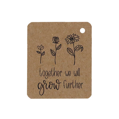 Kraftlabel - Together we will grow further | 50 x 60 mm
