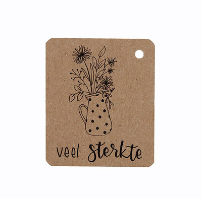 Kraftlabel - Veel sterkte | 50 x 60 mm