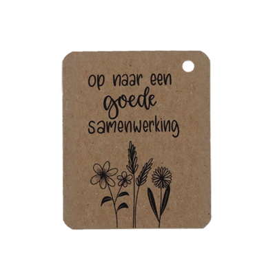 Kraftlabel - Op naar een goede samenwerking | 50 x 60 mm