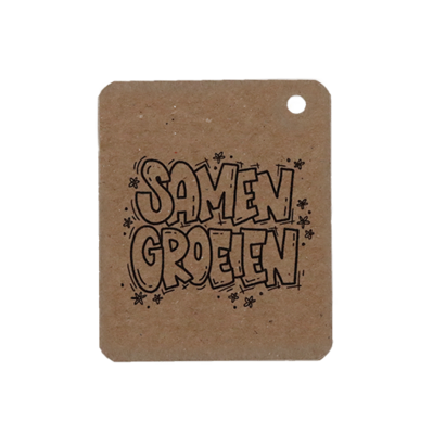 Kraftlabel - Samen groeien | 50 x 60 mm