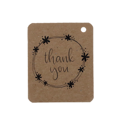 Kraftlabel - Thank you | 50 x 60 mm