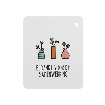 Label - Bedankt voor de samenwerking | 50 x 60 mm