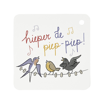 Label - Hieper de piep-piep | 60 x 60 mm