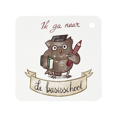 Label - Ik ga naar de basisschool | 60 x 60 mm