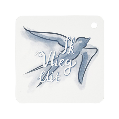 Label - Ik vlieg uit | 60 x 60 mm