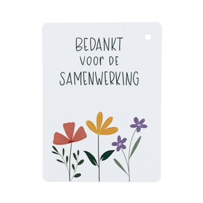 Label - Bedankt voor de samenwerking // Floralis | 60 x 80 mm