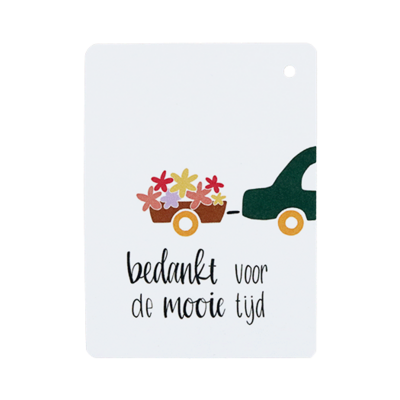 Label - Bedankt voor de mooie tijd // Floralis | 60 x 80 mm