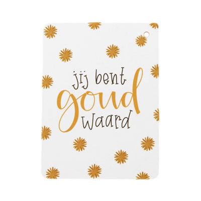 Label - Jij bent goud waard // Floralis | 60 x 80 mm