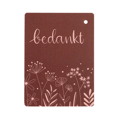 Label - Bedankt | 60 x 80 mm