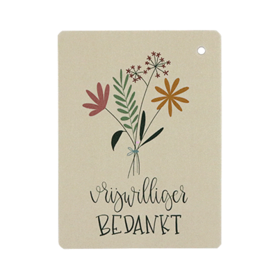 Label - Vrijwilliger bedankt | 60 x 80 mm