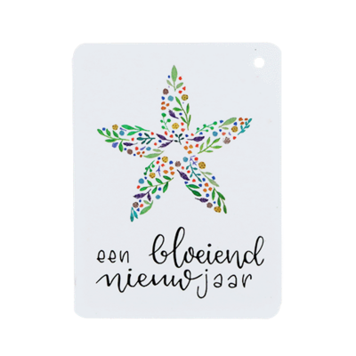 Label - Een bloeiend nieuwjaar | 60 x 80 mm