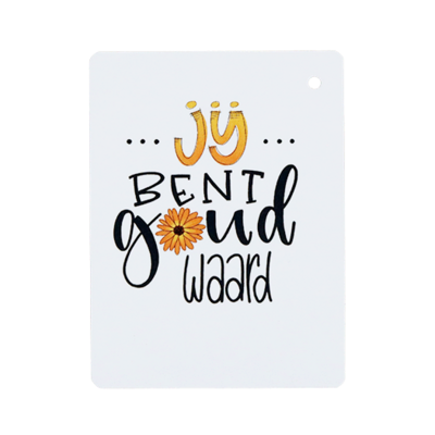 Label - Jij bent goud waard | 60 x 80 mm