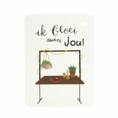 Label - Ik bloei dankzij jou // Lotte | 60 x 80 mm