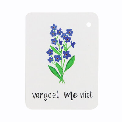 Label - Vergeet me niet  | 60 x 80 mm