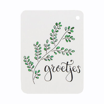 Label - Groetjes | 60 x 80 mm