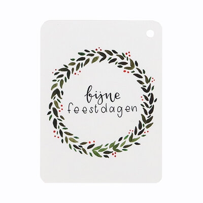 Label - Fijne feestdagen | 60 x 80 mm