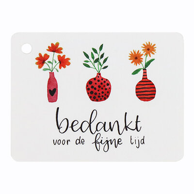Label - Bedankt voor de fijne tijd | 60 x 80 mm