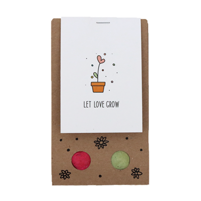 Let love grow - Zaadbommetjes in kraft buideltje