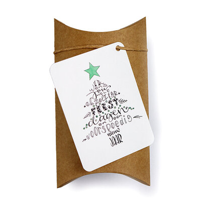 Gezellige feestdagen - bedankje zaden in gondeldoosje 