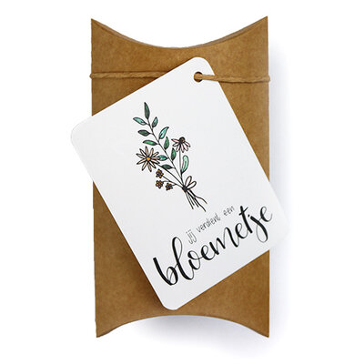 Jij verdient een bloemetje - bedankje zaden in gondeldoosje 