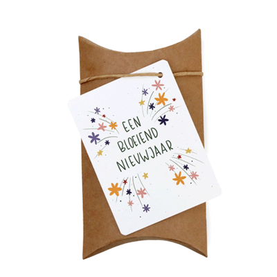 Een bloeiend nieuwjaar - bedankje zaden in een gondeldoosje | Floralis