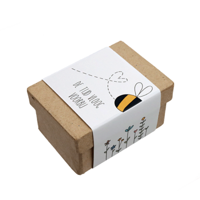 De tijd vloog voorbij - Zaadbommetjes in papier maché doosje