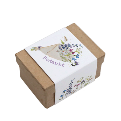 Bedankt - Zaadbommetjes in papier maché doosje // MIJKSJE