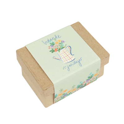 Bedankt vrijwilliger - Zaadbommetjes in papier maché doosje // MIJKSJE