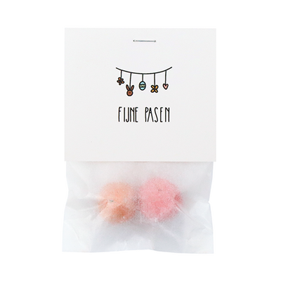 Fijne Pasen - Zaadbommetjes in pergamijn zakje met klapkaartje // Eef